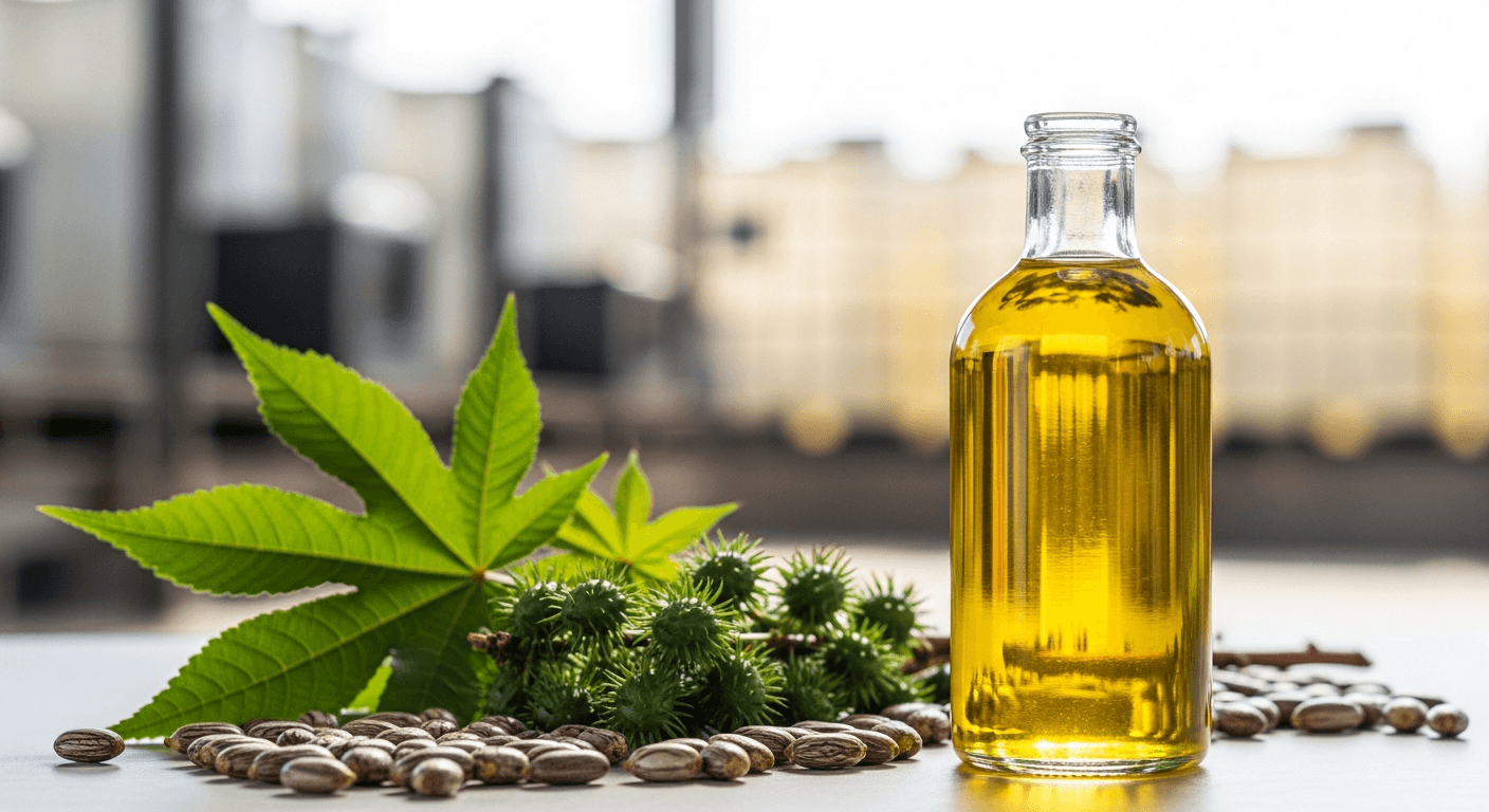 Bulk castor oil drums ready for export from India, showcasing quality and supply chain.