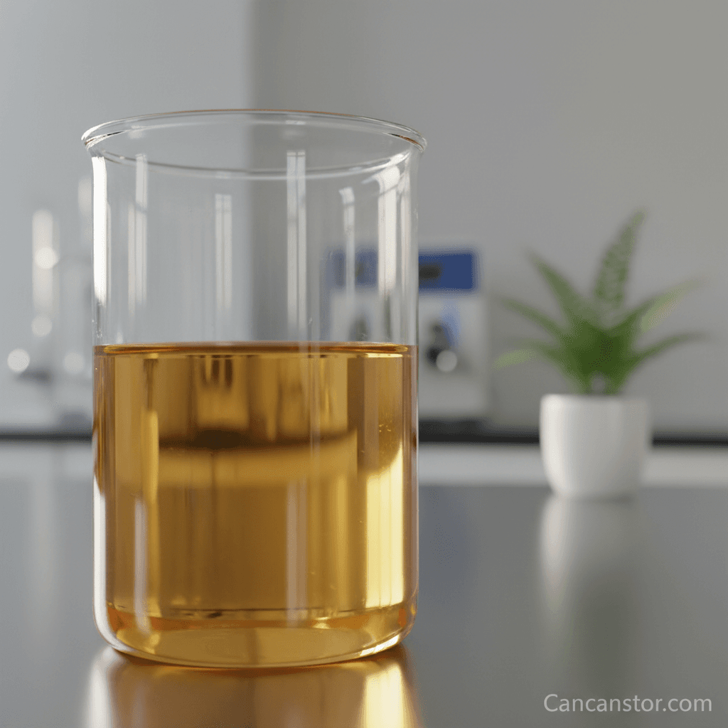 Lab technician performing quality control on a sample of BSS Grade Castor Oil