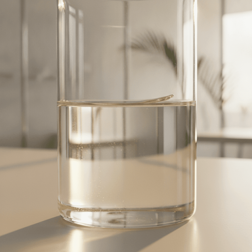 Close-up of Undecylenic Acid (10-Undecenoic Acid) in a lab setting, symbolizing purity and quality control for chemical procurement.