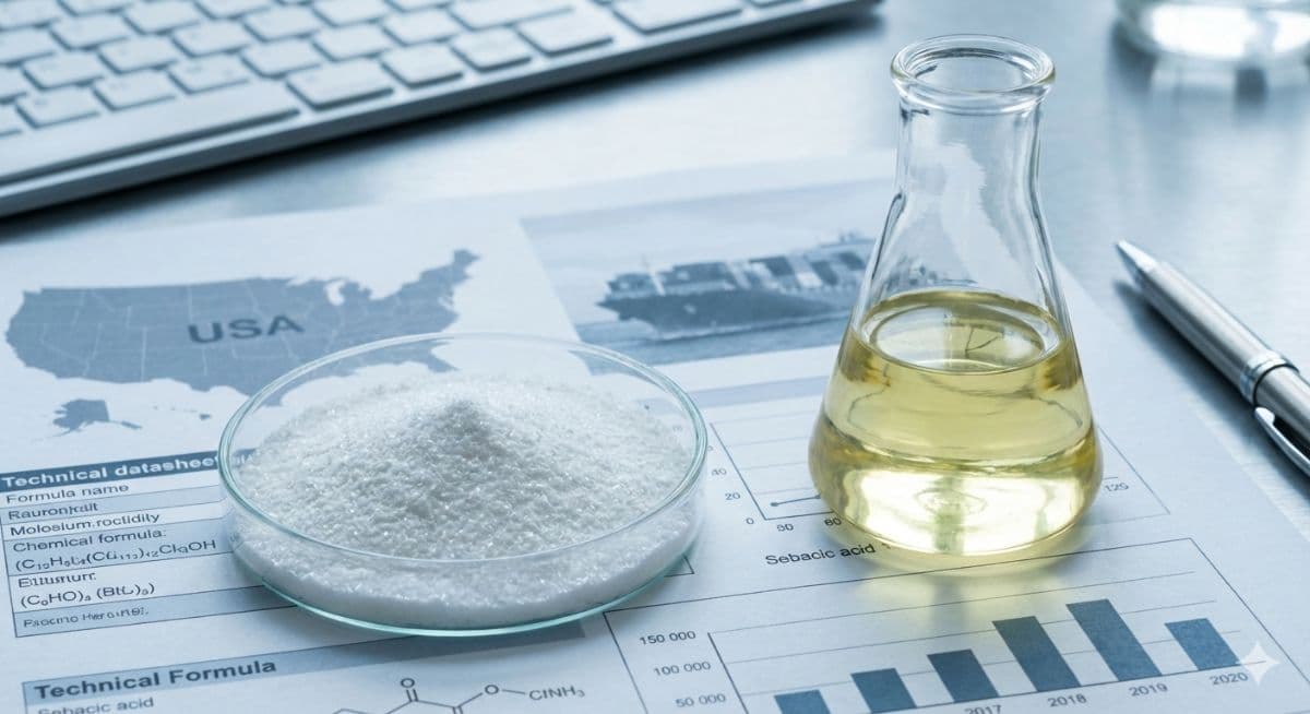 Sebacic Acid and Castor Derivatives for USA Importers. A Bio-Based Solutions from Castor Oil